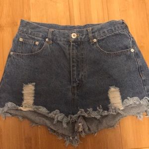 High waisted jeans shorts M size